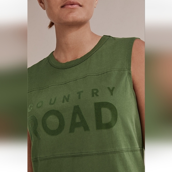Country Road Modern Logo Tank Dress Costal Cowgirl Australian Organic Cotton XS - Picture 4 of 15